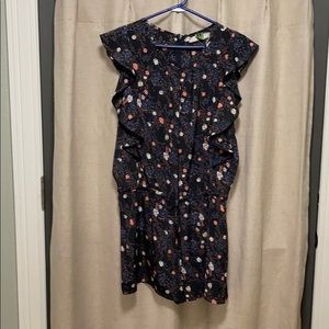 Navy floral romper